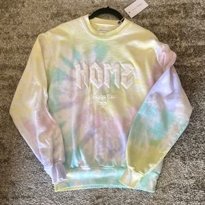 REVOLVE Lovers + Friends HOME Isolation Tour 2020 Tie Dye Pullover Sweatshirt